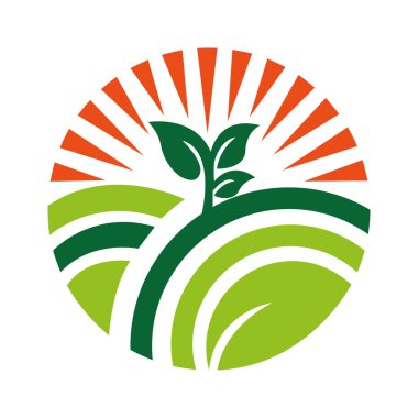 Ekoloji Sun Village logo taşıyıcısı Tarım ve tarım logosu tasarımı 