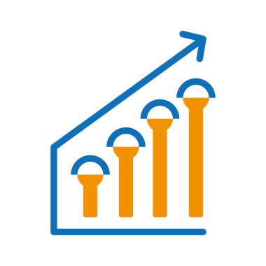Modern Finansal Logo Borsa İstatistiksel logo şablonu illüstrasyon tasarım vektörü
