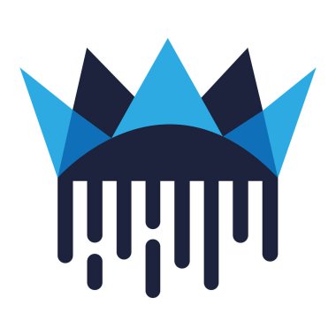 Yaratıcı Sanat ve Tasarım Stüdyosu için Soyut Boya Taç Logosu Tasarımı