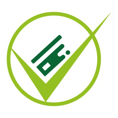 Tik İşareti Kutusu İş Logosu Simgesi Vektör Tasarım Şablonu