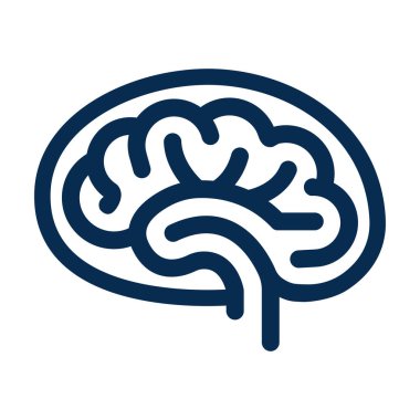 İnsan Beyni Fikir Logosu Tasarım Vektörü Simgesi Şablonu