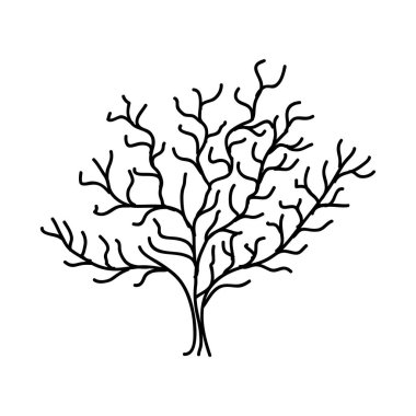El çizimi Ağaç Taslağı, Ağaç Çizgisi Sanat Siyah ve Beyaz Çizim, bir ağaç ana hatının siyah ve beyaz çizimi, dallarının ve yapraklarının basit ama zarif detaylarını gözler önüne seriyor..