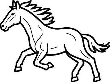 Siyah beyaz çizgili, kalın ve kalın çizgili koşu atı sanatı. Basit, zarif ve minimalist, güçlü hatları ve pürüzsüz kıvrımları olan. Çeşitli sanatsal ve tasarım uygulamaları için mükemmel.