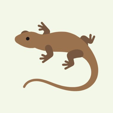 Bu uzun kuyruklu kahverengi bir kertenkelenin basit bir vektör çizimi. Tasarımda temiz çizgiler ve eğitim materyalleri, çocuk kitapları, vahşi yaşam grafikleri veya sürüngen temalı içerik için mükemmel olan minimal düz bir biçim yer alıyor..