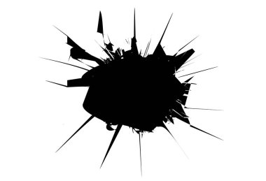 Kırık camlar, çatlaklar, camdaki kurşun izleri. Kara delikli desenli cam. Duvarda, pencerelerde ya da kapıda delik var. Arkaplan şablonu. Çatlak delik