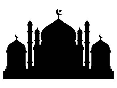 Ramazan, Kurban Bayramı, El-Fetih, El-Adha, İsrail mi 'raj, Muharram için İslami cami simgesi, sanat çizgi filmi animasyon tasarımı.