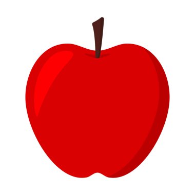 Çizgi film şirin kırmızı elma ikonu vektör clipart resim tasarımı çocuklar ve çocuklar için meyve ve alfabe öğrenmek için kitaplar