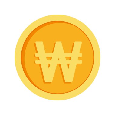 Kazanan Sikkeler ikonu Güney Kore para para birimi vektör para klip ücretsiz indirme iş, finans, web sitesi arayüzü, bilgi dekorasyon elemanları vektör ilüstrasyon
