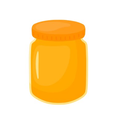 Tatlı bal kavanozu karalama simgesi çizimi vektör çizimi şeffaf arkaplanda izole