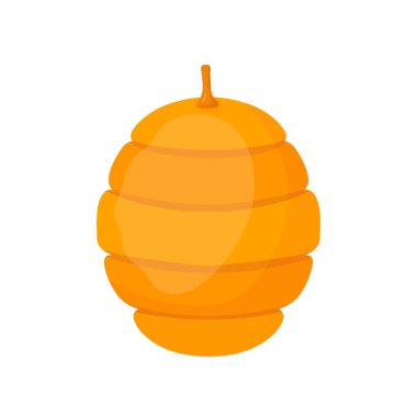 Şeffaf arka planda izole edilmiş vektör illüstrasyonunda sevimli çizgi film arı kovanı çizimi