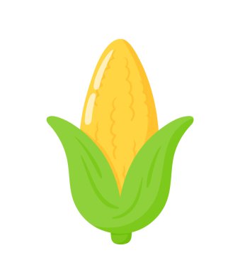 Şirin mısır ikonu klibi çizgi film animasyonu. Çocuk ve çocuk için sebze çizimi. Meyve, sebze ve alfabe öğrenmek için kitap.