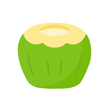 Tatlı Çizgi film Hindistan cevizi suyu ikonu Tropikal Yaz İçeceği Kek Elementi İzolasyonu Şeffaf Arkaplan