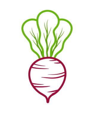 Şirin pancar kökü Simgesi ana hatları Clipart çizgi film animasyon çocuk ve çocuk için sebze illüstrasyon tasarımı meyve, sebze ve alfabe öğrenmek için kitaplar