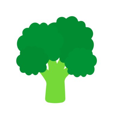 Düz brokoli Simgesi Clipart çizgi film animasyon bitkisel vektör illüstrasyon tasarımı çocuklar için meyve ve alfabe öğrenmek için kitaplar