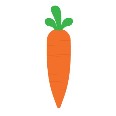 Çocuklar ve yeni yürümeye başlayan çocuklar için çizgi film havuç ikonu vektörü öğrenme ve çizim kitapları