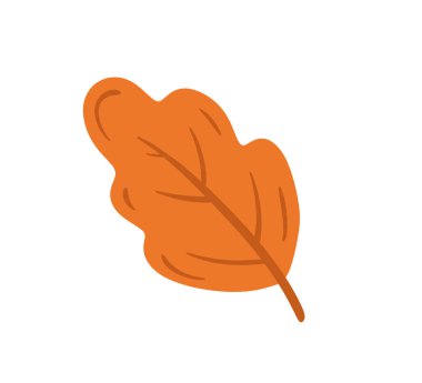 Çizgi film Orange, Sonbahar Doğa Arkaplanı ve Sancak Elemanı Dekorasyonu için Estetik Vektör İllüstrasyonlu Simge Sanatını Bırakıyor