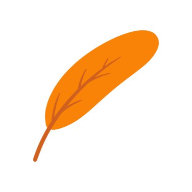 Çizgi film Orange, Sonbahar Doğa Arkaplanı ve Sancak Elemanı Dekorasyonu için Estetik Vektör İllüstrasyonlu Simge Sanatını Bırakıyor