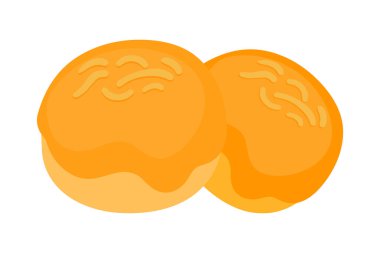 İçinde Pineapple Jam olan Endonezya Geleneksel Kurabiyesi Bayram El Flat Doodle Simgesi Logosu için. Çizgi film vektör çizimi beyaz arkaplanda izole edildi