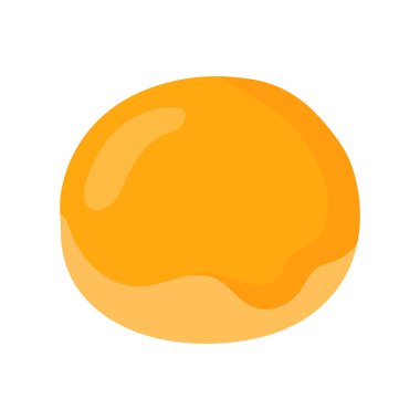 Nastar Endonezya Geleneksel Kurabiyesi ve Ananas Reçeli İçinde Bayram Al Fitr Flat Doodle Simgesi Logosu. Çizgi film vektör çizimi beyaz arkaplanda izole edildi