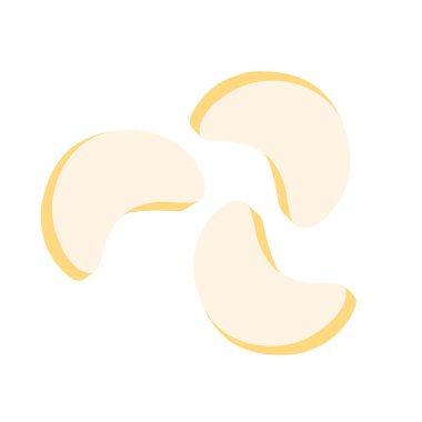 Kue Putri Salju Endonezya Geleneksel Tatlı Kurabiyesi Bayram Al Fitr Flat Doodle Simgesi Logosu. Çizgi film vektör çizimi beyaz arkaplanda izole edildi