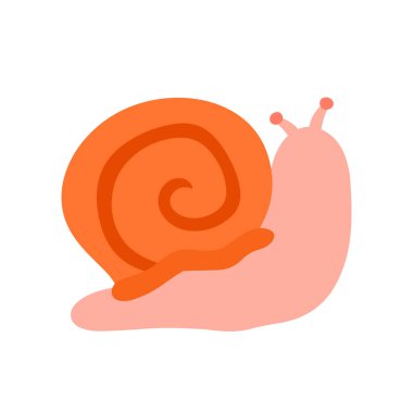 Sevimli El Çizimi Salyangoz Yumuşakça Hayvansal Vektör Görünümü Çocuk Kitabı ve Sancak Arkaplan Elementi İçin Saydam Arkaplanda