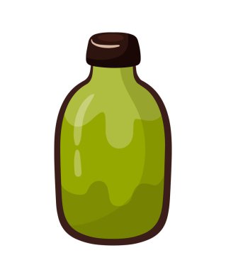 Tatlı Buzlu Yeşil Tayland Çayı ve Şişe İçeceğinde Avokado Suyu ve İçecek Grafik Resimleri İzole Edildi