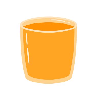 Çizgi filmdeki Taze Portakal Suyu ve Meşrubat Şeffaf Arkaplanda Vektör Resimleri İzole Edildi