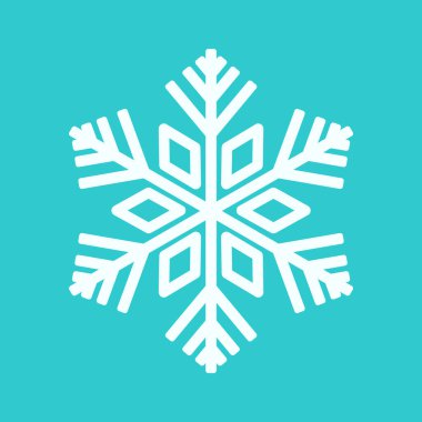 Kar Tanesi Simgesi Simgesi Kış Noel ve Buz Element Dekorasyonu İzole Edildi