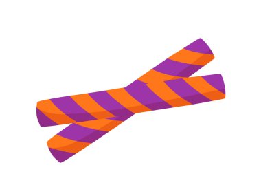 Cadılar Bayramı Gıda ve Meşrubat Çubuğu Astor Atıştırmalık Vektör İllüstrasyonu arka planda izole