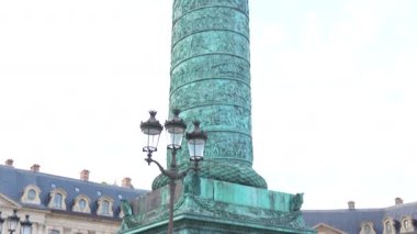 Colonne Vendome Paris, Fransa panoramik. Yüksek kalite 4k görüntü