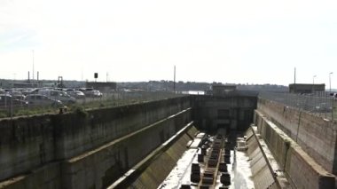 Saint-Malo, Fransa Kuru Rıhtım. Yüksek kalite 4k görüntü