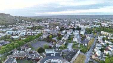 Epernay, Fransa. Drone Flight ve Scenic View. Yüksek kalite 4k görüntü