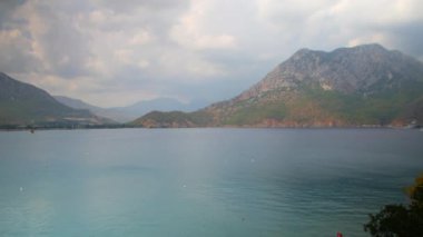 Türkiye 'nin Adrasan Antalya kentinin panoramik manzarası, denizi ve güzelliği. Yüksek kalite 4k görüntü