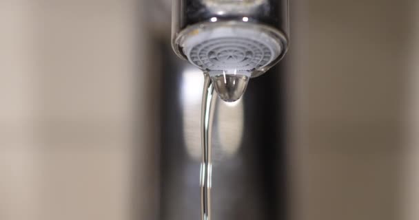 Water Flowing Tap Real Time — Stock Video