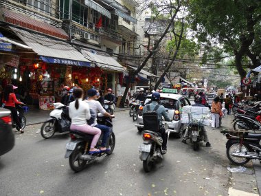 Hanoi 'nin Eski Bölgesi' nde trafik, 36 şirket bölgesi, Vietnam