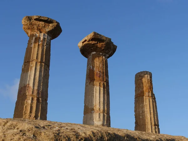 Храм Геркулеса Або Tempio Ercole Agrigento Temple Valley Sicily Italy — стокове фото
