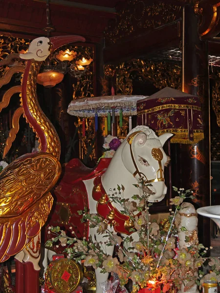 Hanoj Srdci Staré Čtvrti Malý Chrám Bach Postavený Císařem Thai — Stock fotografie