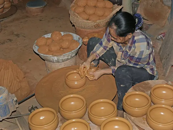 Hanoi Distriktet Keramik Med Fotdriven Hjul Vietnam — Stockfoto