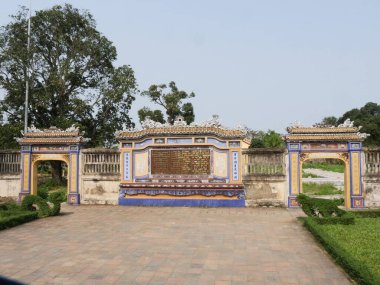 Vietnam, Thua Thien Hue Eyaleti, Hue Şehri, Unesco, Yasak Şehir veya İmparatorluk Şehri 'nin kalbindeki Mor Şehir tarafından Dünya Mirası sahasında listelenmiştir.