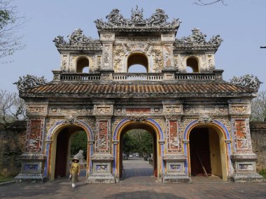 Vietnam, Thua Thien Hue Eyaleti, Hue Şehri, Unesco, Yasak Şehir veya İmparatorluk Şehri 'nin kalbindeki Mor Şehir tarafından Dünya Mirası sahasında listelenmiştir.