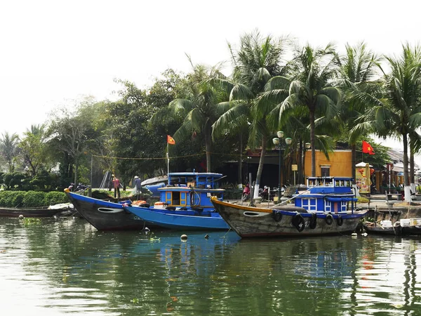 Vietnam Provinz Quang Nam Stadt Hoi Altstadt Unesco Weltkulturerbe Boot — Stockfoto