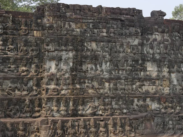 Leper King Bajes Relieve Provincia Siem Reap Complejo Templos Angkor — Foto de Stock