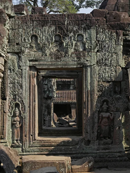 カンボジアのジャヤヴァルマン7世によって1191年に建てられたユネスコの世界遺産に登録されたアンコールズ寺院複合体 シェムリアップ州プレアハーン寺院 — ストック写真