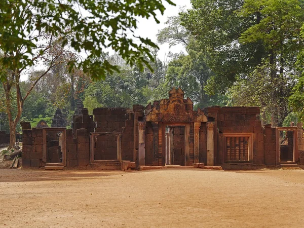 Banteay Srei Templom Siem Reap Tartomány Angkor Templomkomplexuma Melyet Unesco — Stock Fotó