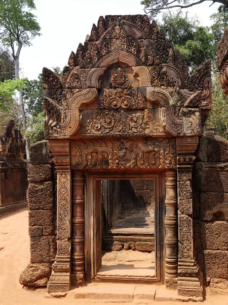 Banteay Srei Temple Siem Reap Province Angkor Temple Complex Site — Φωτογραφία Αρχείου
