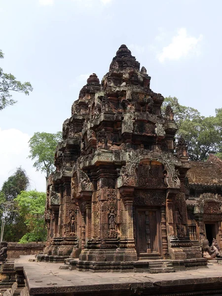 Templo Banteay Srei Provincia Siem Reap Complejo Templos Angkor Patrimonio —  Fotos de Stock