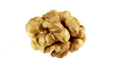 Walnut, juglans regia, Dry Fruit, White Background 'a karşı