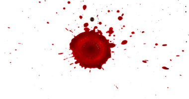 Beyaz Arkaplanda Kan Damlıyor