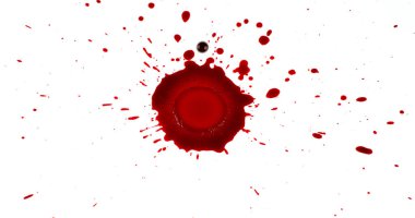 Beyaz Arkaplanda Kan Damlıyor