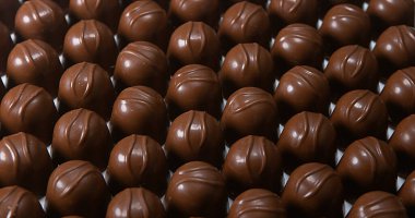 Sütlü çikolatalar yakın çekim